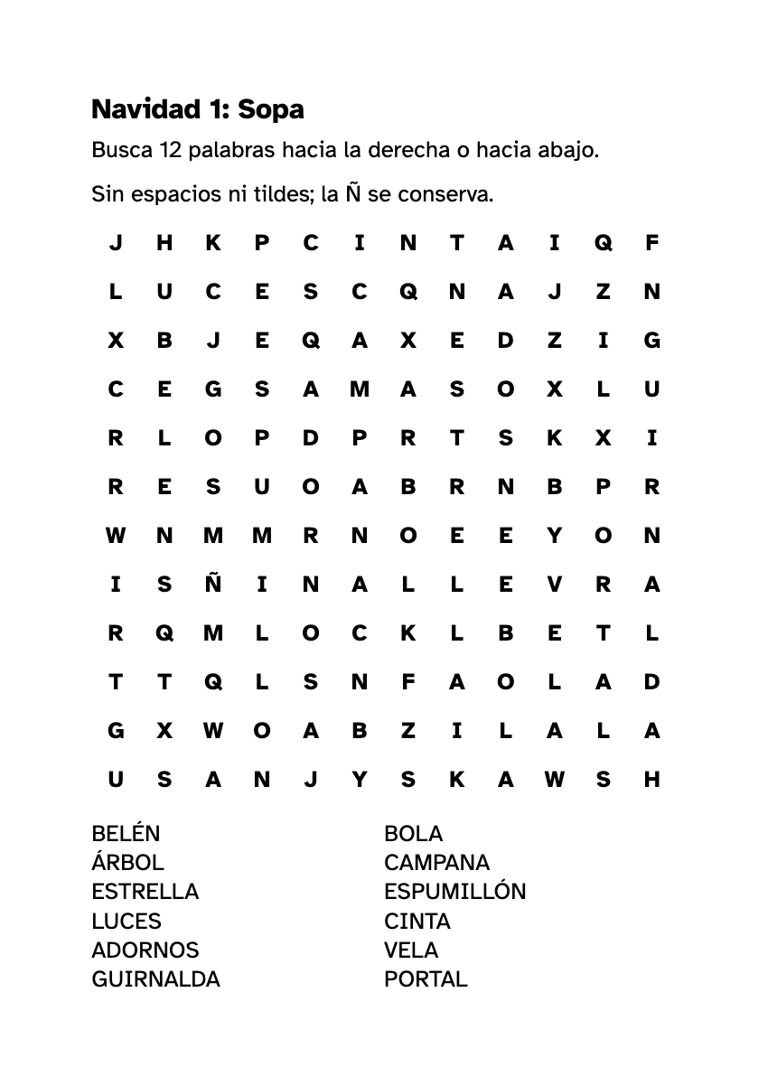 Vista previa: página 1 de 2, letra de 18 puntos, papel A4